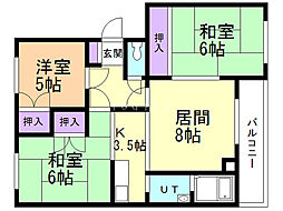 TRマンション2 3LDKの間取図画像
