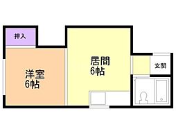 メゾン・ド・パーク 1DKの間取図画像