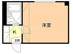 グランドピア12 1Kの間取図画像