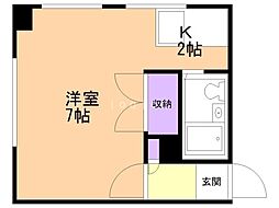 ＳＴＵＤＩＯ・9 4階1Kの間取り