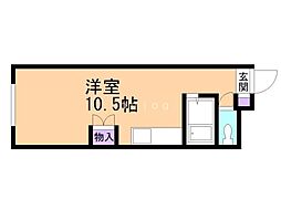 エクセレンス18 3階ワンルームの間取り
