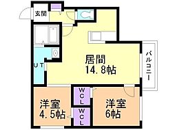 間取図画像 2LDK