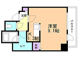 プログレス円山 6階1Kの間取り