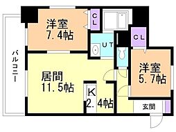 間取図画像 2LDK