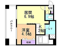 Ｓ−ＦＯＲＴ北円山 11階1DKの間取り