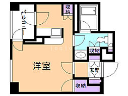 プライムメゾン鴨々川 9階1Kの間取り