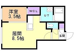 Ｇｒａｎｄ　Ｏｎｅ　Ｓａｐｐｏｒｏ 3階1LDKの間取り