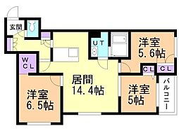 Ｒｅｓｔｓ　ｏｎ 伏見 3階3LDKの間取り