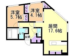 間取図画像 2LDK