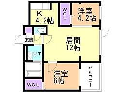 間取図画像 2LDK