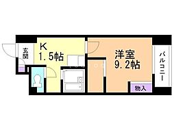 D'sVARIE札幌レジデンス 1Kの間取図画像