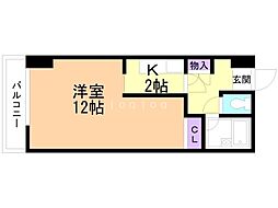 AMSビル 1Kの間取図画像