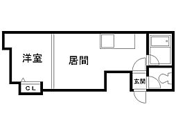 ルーブル南5条 1LDKの間取図画像