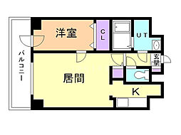 インボイス札幌レジデンス 1LDKの間取図画像
