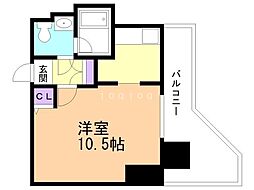 RESIDIASAPPORO-EKIMAE ワンルームの間取図画像
