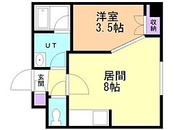 EF大通17ビル 1LDKの間取図画像