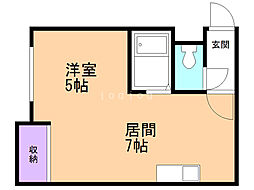 Wood611 1DKの間取図画像