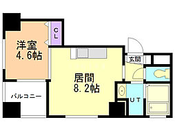 メゾン・ド・ヴィレ桑園 1LDKの間取図画像
