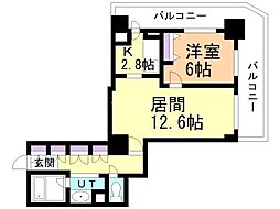 PRIMEURBAN札幌リバーフロント 1LDKの間取図画像