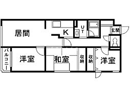 山鼻コンパウンド 3LDKの間取図画像