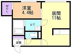 CLIMB36 1LDKの間取図画像