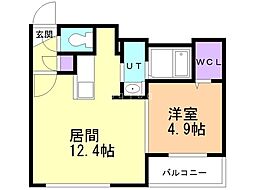 DIOCLASIS南6条 1LDKの間取図画像