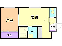 ミラージュ円山 1LDKの間取図画像