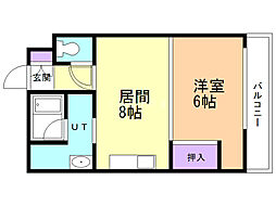 アーバン北二条ビル 1LDKの間取図画像