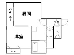 ル・エスト5 1DKの間取図画像