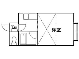 ライフステージ旭ケ丘 ワンルームの間取図画像