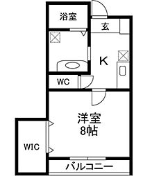 間取図画像 1K
