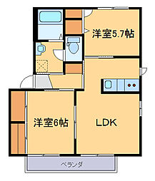 間取図画像 2LDK