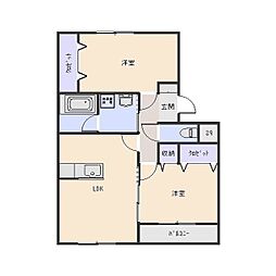 セントラルパーク 2LDKの間取図画像