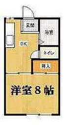 コートシルバー 1DKの間取図画像