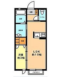 ヴィラ・ソレイユ 1LDKの間取図画像