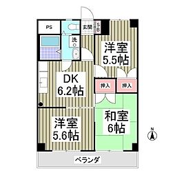 伊勢崎ヴィレッヂ 3DKの間取図画像