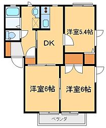 ブリリアントD 3DKの間取図画像