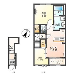 燦 サン 2LDKの間取図画像