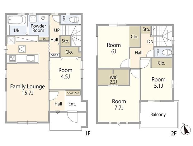 豊富な収納力が魅力の4LDK