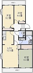 シャルマン・ルミエール 3LDKの間取図画像
