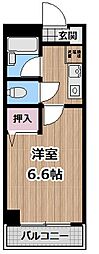 スターハイツ吉野 1Kの間取図画像