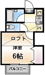 メゾン・ド・ジュネス 1Kの間取図画像