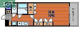 マローン野田 1Kの間取図画像