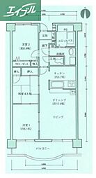 アマネセール下中野 3LDKの間取図画像