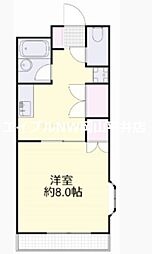 コーポ新川 1Kの間取図画像