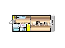 グランドソレーユ 1Kの間取図画像