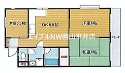 リヴ89 3DKの間取図画像