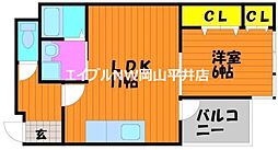 岡崎協同(株)森下ビル 2LDKの間取図画像