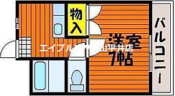 JR赤穂線 長船駅 徒歩18分の賃貸マンション 1階1Kの間取り