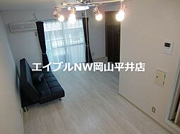 JR宇野線 備前西市駅 5.9kmの賃貸マンション 4階1Kのリビング/ダイニング